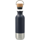 Lagom Single Wall 27oz Stainless Steel Water Bottle — Navy (NY) — blank front view