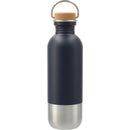 Lagom Single Wall 27oz Stainless Steel Water Bottle — Navy (NY) — blank front view