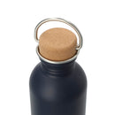 Lagom Single Wall 27oz Stainless Steel Water Bottle — Navy (NY) — blank left angle