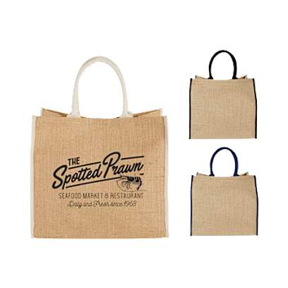 Large Jute Tote custom branded promotional product