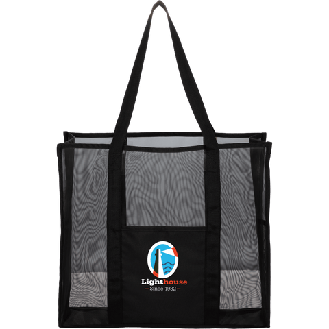 Large Mesh Beach Tote custom branded promotional totes