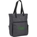 Luna RPET Convertible Backpack Tote — Charcoal (CA) — decorated right angle