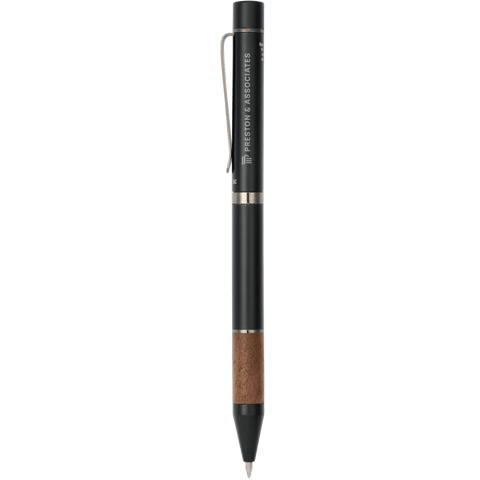 Luxe Recycled Aluminum and Walnut Ballpoint custom branded promotional pens