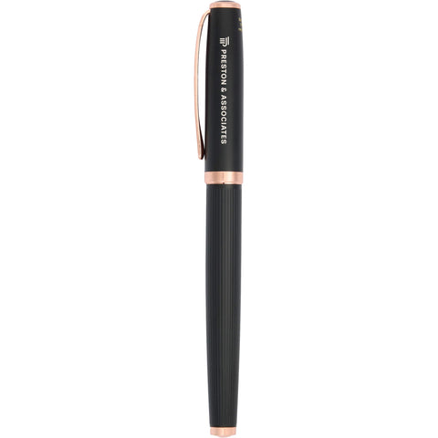 Luxe Recycled Brass Matte Roller Ball custom branded promotional pens