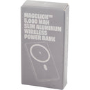 MagClick™ 5,000 mAh Slim Aluminum Power Bank in Black — supplier blank view