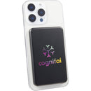 MagClick™ 5,000 mAh Slim Aluminum Power Bank in Black — supplier decorated detail view