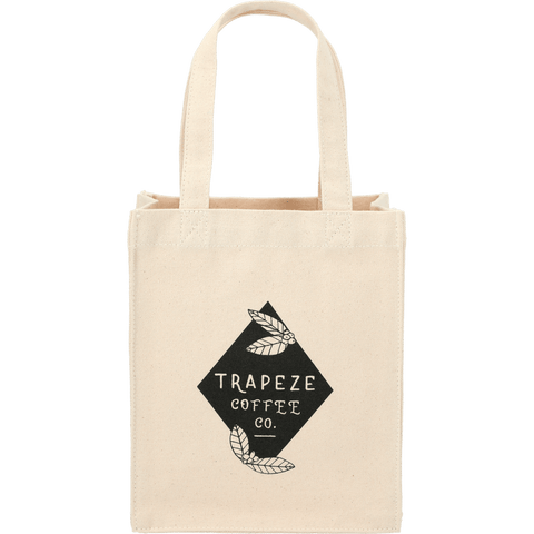 Mini 10oz Cotton Gift Tote custom branded promotional totes