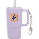 Mini 4 oz Keychain Straw Tumbler custom branded promotional drinkware — 1