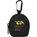 Mini Backpack Bag Charm in Black — supplier decorated front view