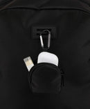 Mini Backpack Bag Charm in Black — supplier blank view