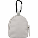 Mini Backpack Bag Charm in Gray — supplier blank back view