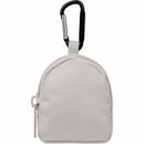 Mini Backpack Bag Charm in Gray — supplier blank front view