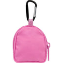 Mini Backpack Bag Charm in Pink — supplier blank back view