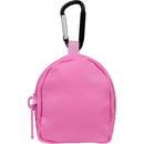 Mini Backpack Bag Charm in Pink — supplier blank front view