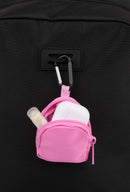 Mini Backpack Bag Charm in Pink — supplier blank view