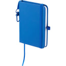 Mini Recycled Notebook with Clip in Blue — supplier blank view