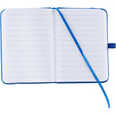 Mini Recycled Notebook with Clip in Blue — supplier blank view