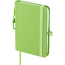 Mini Recycled Notebook with Clip in Lime — supplier blank view