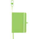 Mini Recycled Notebook with Clip in Lime — supplier blank front view