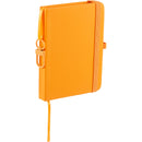 Mini Recycled Notebook with Clip in Orange — supplier blank view