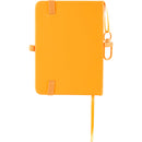 Mini Recycled Notebook with Clip in Orange — supplier blank back view