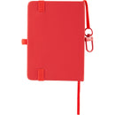 Mini Recycled Notebook with Clip in Red — supplier blank back view