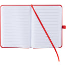 Mini Recycled Notebook with Clip in Red — supplier blank view