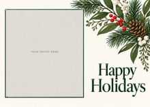 Flat Raised Spot Gloss front — Winter Botanicals Photo Holiday Cards - PH202