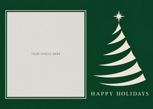 Flat Raised Spot Gloss front — Modern Evergreen Photo Holiday Cards - PH204