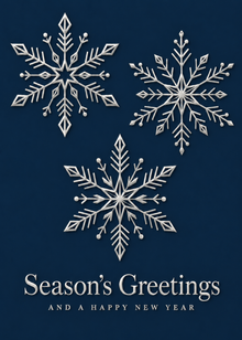 Folded Foil front — Midnight Snowflakes - FT203