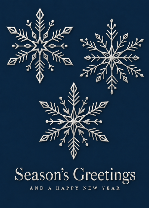 Flat Foil front — Midnight Snowflakes - FT203