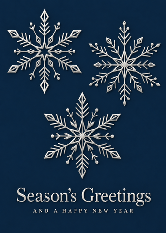 Flat Foil front — Midnight Snowflakes - FT203