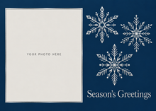 Flat Raised Spot Gloss front — Midnight Snowflakes Photo Holiday Cards - PH203