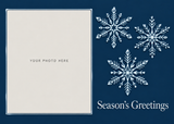 Flat Standard front — Midnight Snowflakes Photo Holiday Cards - PH203 — 1