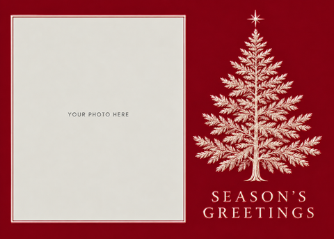 Flat Raised Spot Gloss front — Evergreen Elegance Photo Holiday Cards - PH201