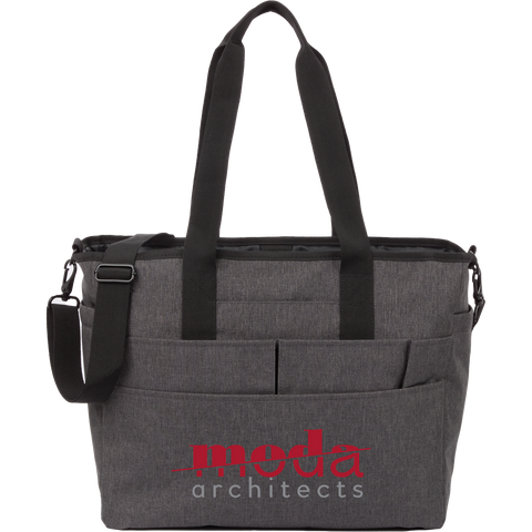 Multi-Pocket Laptop Tote custom branded promotional totes