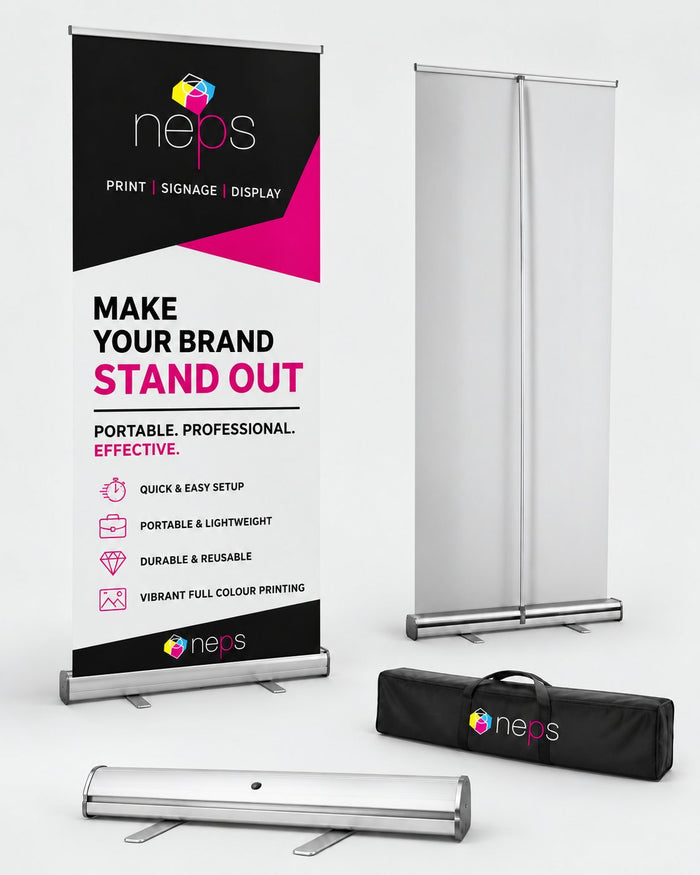 Retractable banner stands by NEPS
