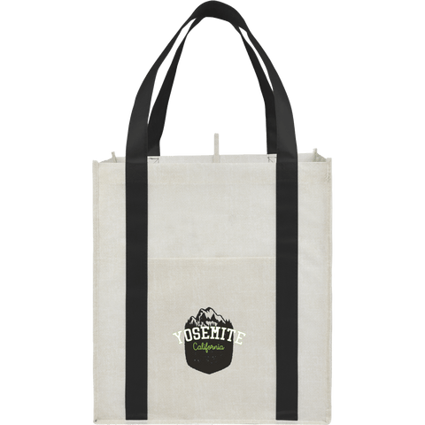 Neptune Recycled Non-Woven Grocery Tote custom branded promotional totes