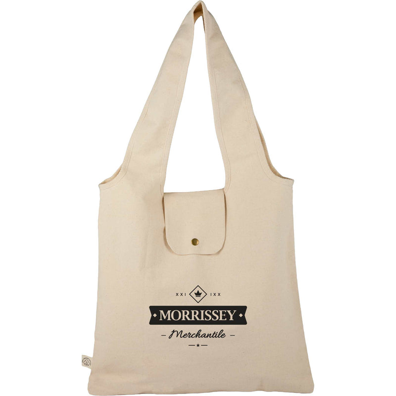 Packable 8oz Organic Cotton Tote custom branded promotional totes