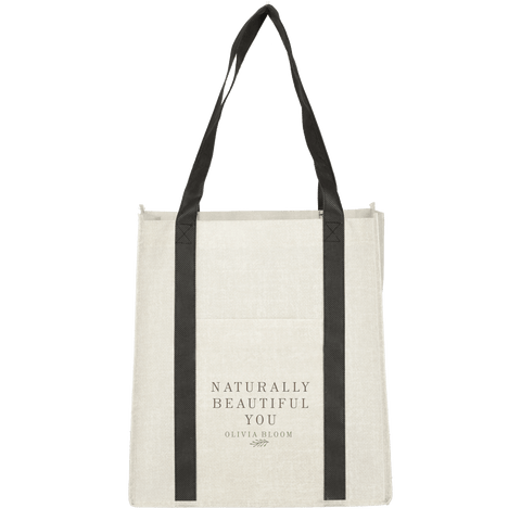 Pluto Recycled Non-Woven Small Grocery Tote custom branded promotional totes
