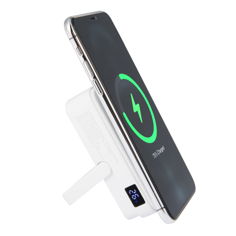 Quik Stand 10,000 mAh MagClick™ Wireless Power Bank 7122-26WH White (WH), supplier product view 1