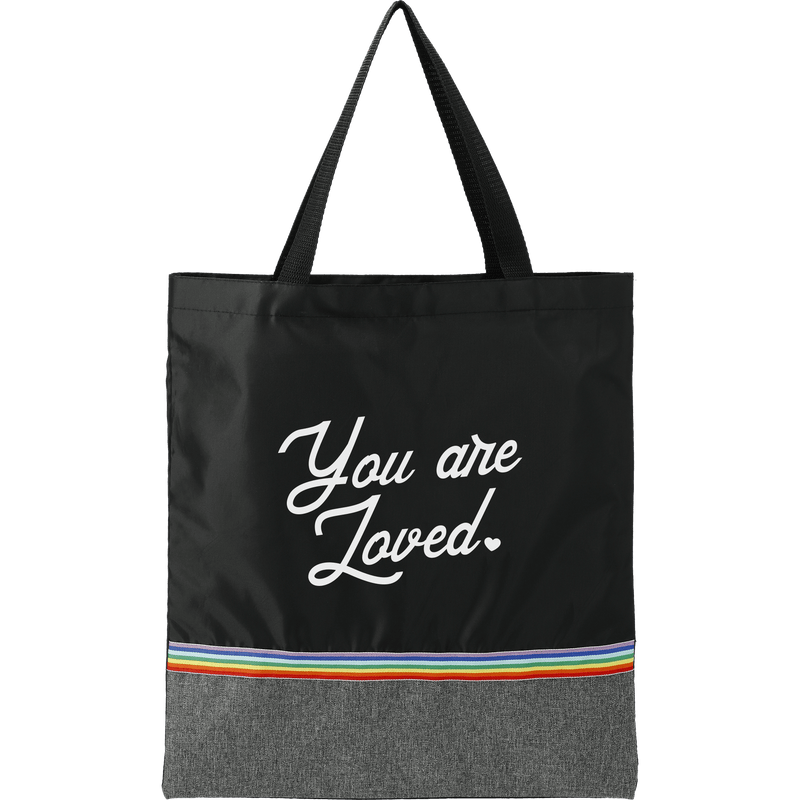 Rainbow RPET Convention Tote custom branded promotional totes