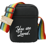 Rainbow RPET Crossbody Tote custom branded promotional totes — 1
