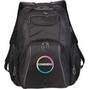Rainier TSA Friendly 17" Laptop Backpack — Black (BK) — decorated front view