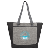 Reclaim Two-Tone Recycled Zippered Tote custom branded promotional totes — 1