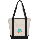 Recycled 12oz Zip Top Canvas Tote custom branded promotional totes — 1