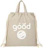 Recycled 5oz Cotton Drawstring Bag custom branded promotional totes — 1
