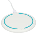 Recycled ABS Fast Wireless Charging Pad in White — supplier blank view