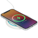 Recycled ABS Fast Wireless Charging Pad in White — supplier blank view