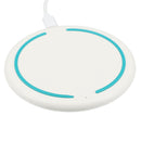 Recycled ABS Fast Wireless Charging Pad in White — supplier blank view